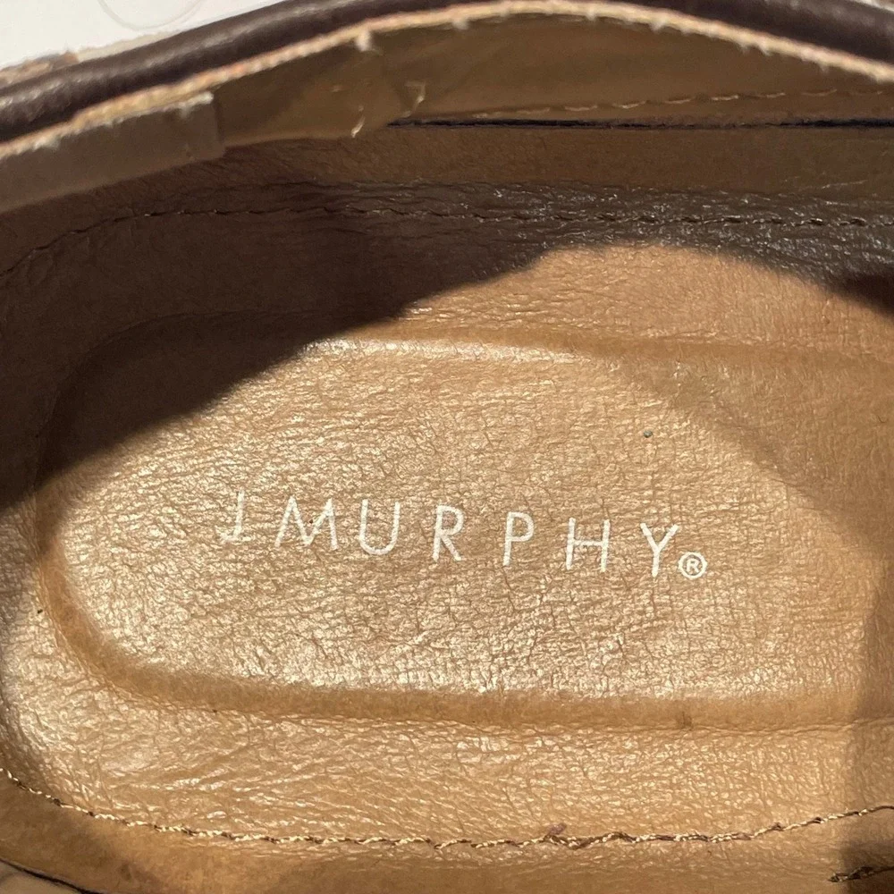 J Murphy Johnston & Murphy Mens 10M Brown Cream Suede Leather Saddle Shoes